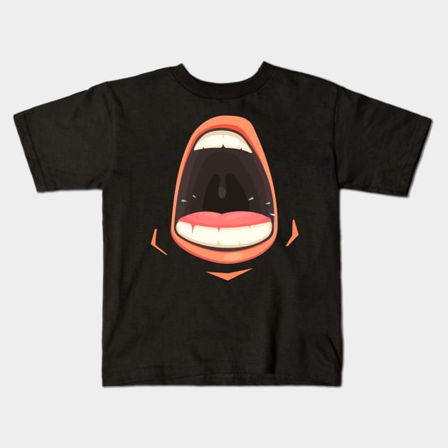 Mouth Kids T-Shirt by vladocar